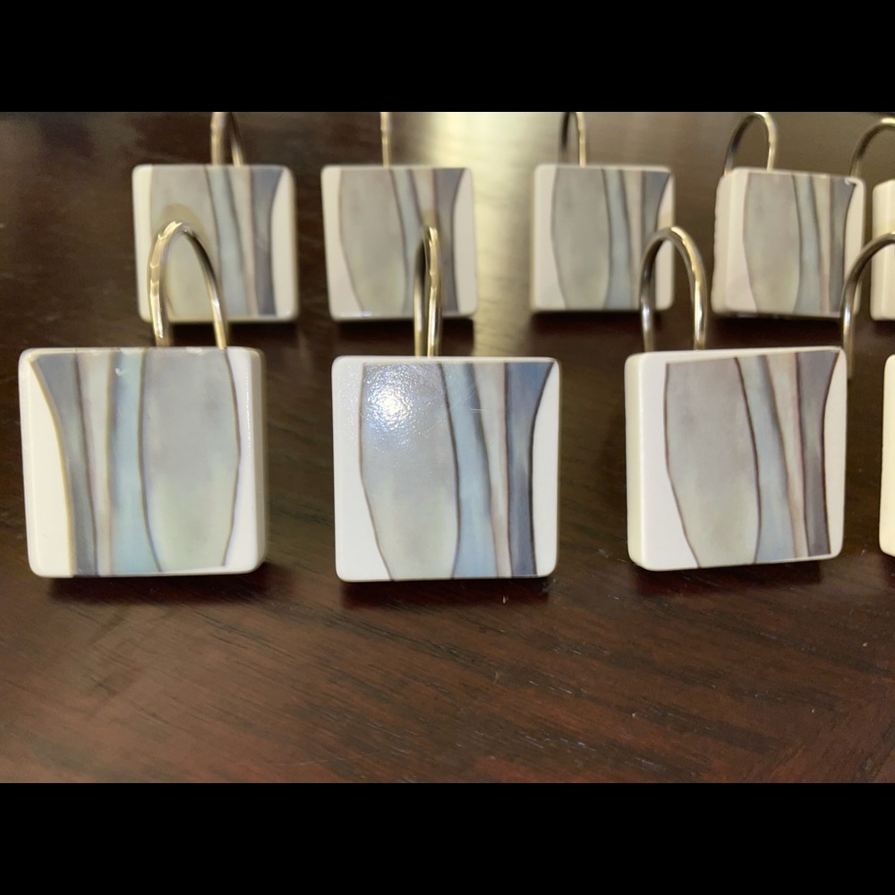 12 Shower Curtain Hooks (set)